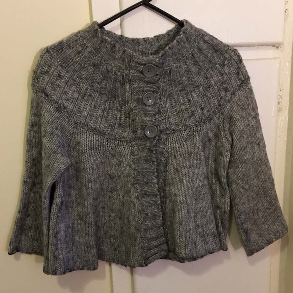 Cropped cardigan sweater